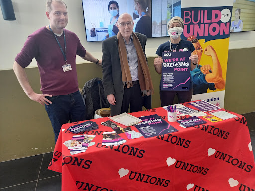 table with committee members on campaign