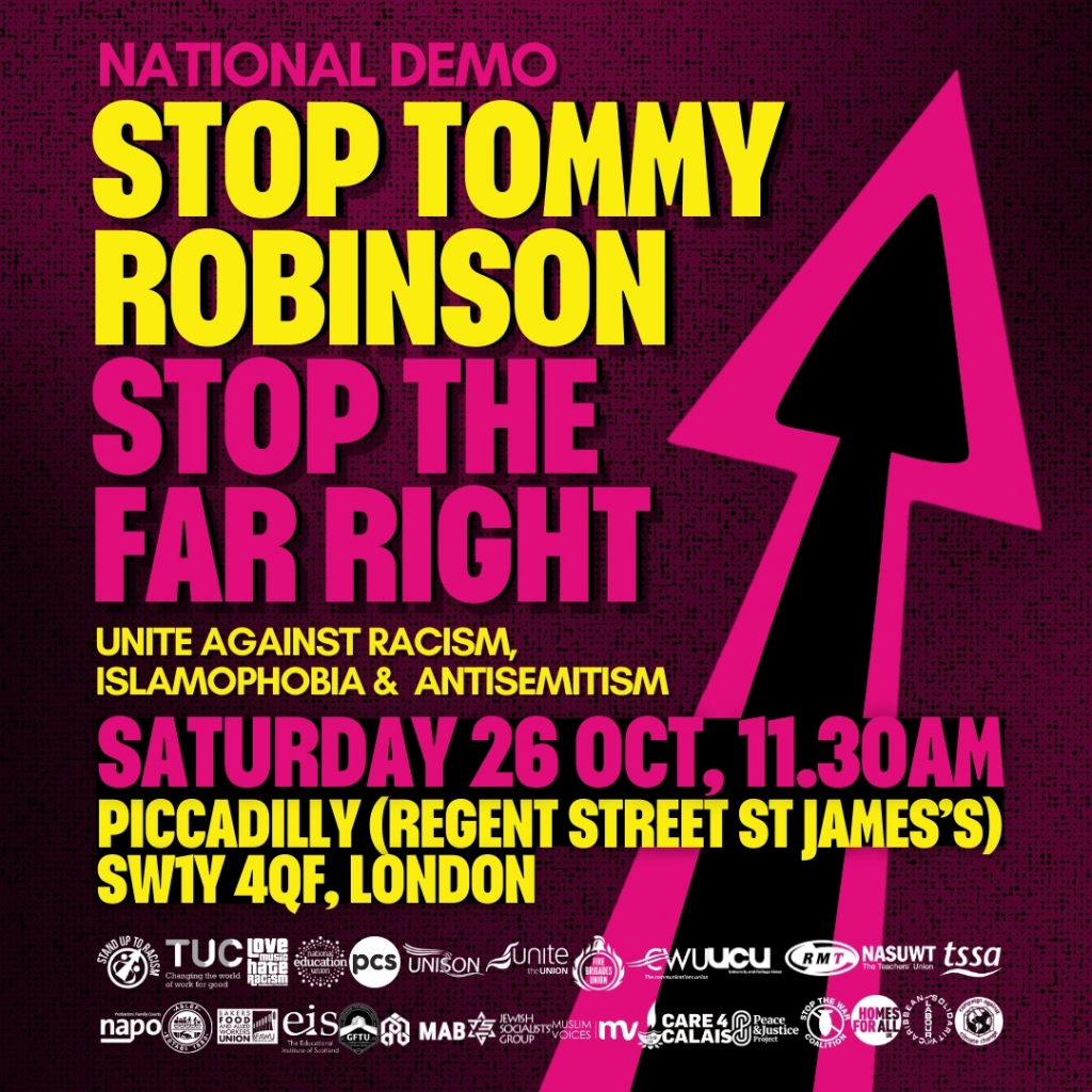 stop tommy robinson 26 October London