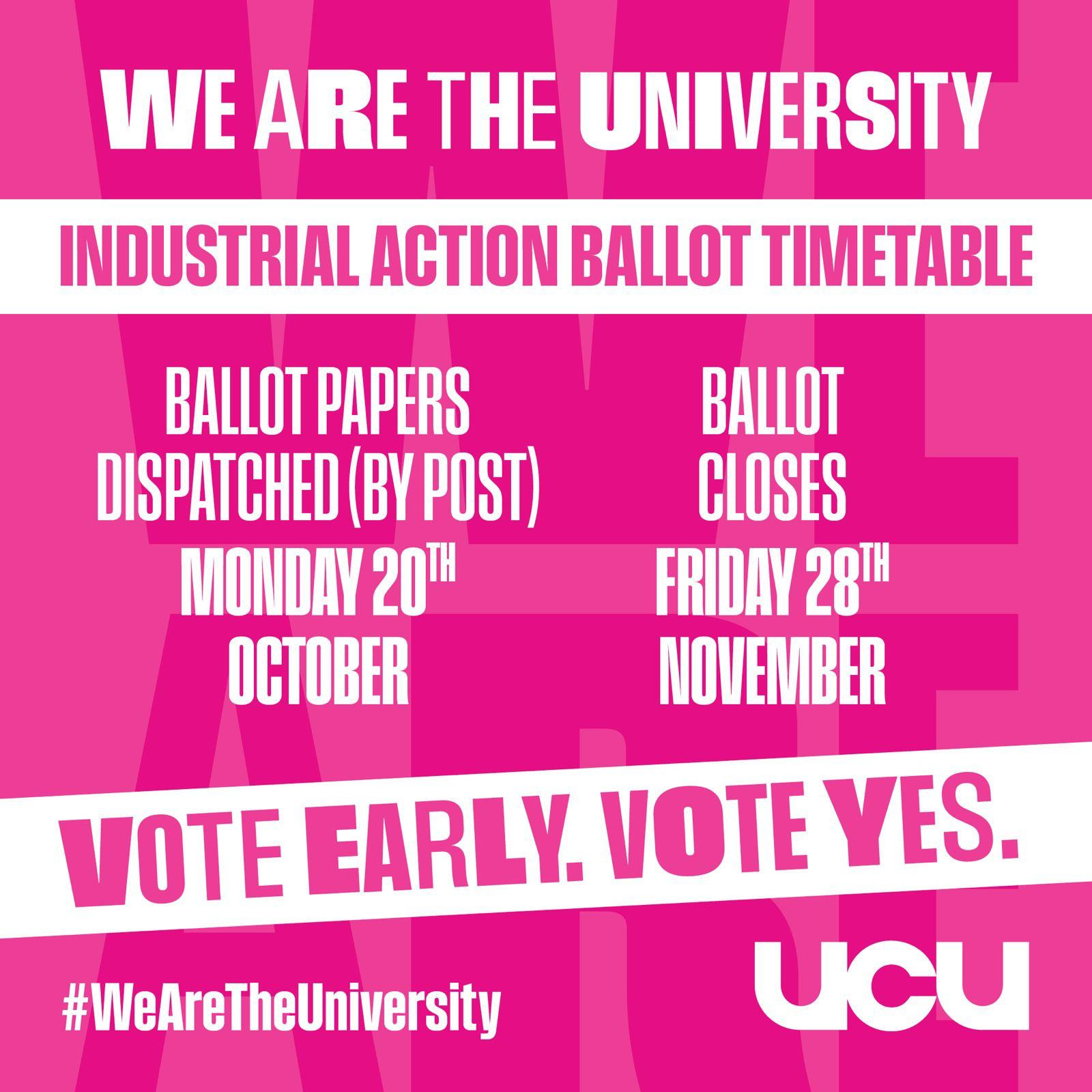 we are the university vote early vote yes